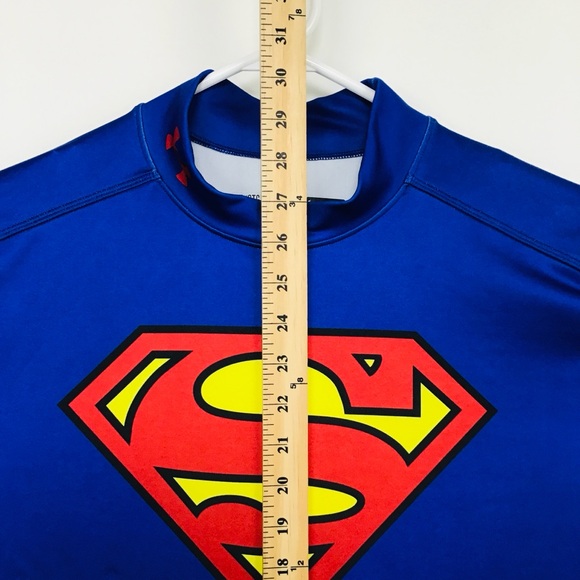 Under Armour ColdGear Superman men’s long sleeve compression tee shirt 2XL - Picture 8 of 10